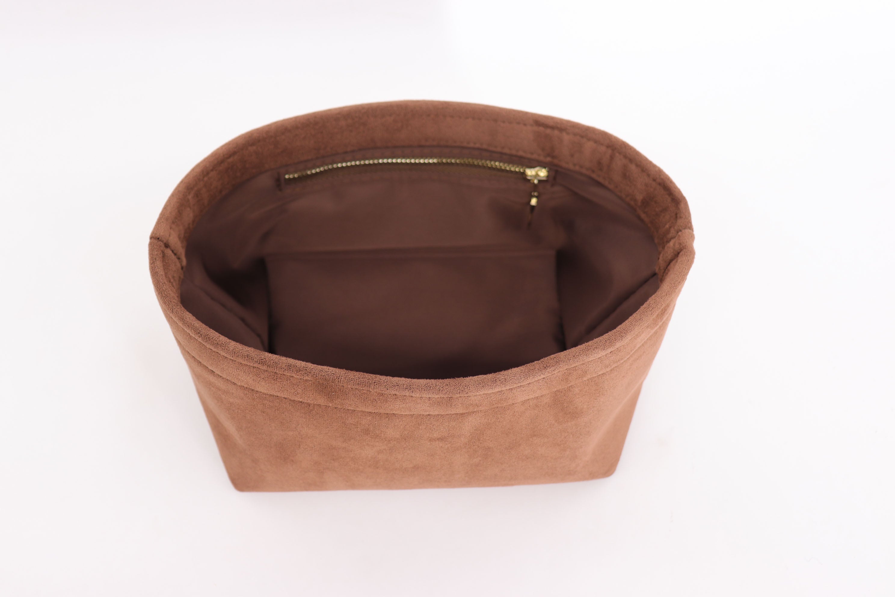 Picotin 18 Insert Organizer Brown In Alcantara Suede